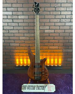 2021 Jackson JS Series Spectra Bass JS3V, Laurel Fingerboard, Walnut Stain Electric 5 String Bass SN5648