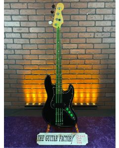 2000's Fender TGF Chop Shop MIM Standard Jazz Bass - Black with Rosewood Fingerboard w/Hard Case SN0729