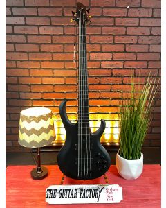 Ibanez Iron Label BTB625EXBKF 5-String Electric Bass Black Flat TGF11
