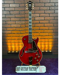 Ibanez George Benson Signature GB10SEFMSRR Hollow Body Electric Guitar Sapphire Red TGF11