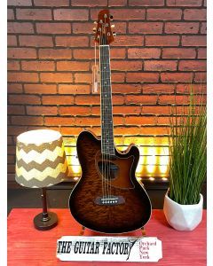 Ibanez Talman TCM50VBS Cutaway Acoustic-Electric Guitar Vintage Brown Sunburst TGF11