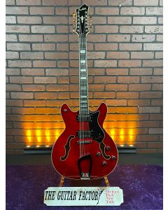 Hagstrom Viking Dlx 12 String Semi-Hollow Body Electric Guitar Wild Cherry Finish w/ Hard Case SN0616