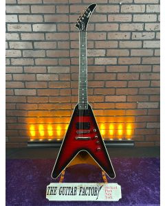 Epiphone Dave Mustaine Flying V Prophecy Electric Guitar - Aged Dark Red Burst w/ Hard Case SN0809