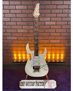 2008 Ibanez JEM7V Steve Vai Signature Model, White & Gold, Team J Craft Japanese Made Electric Guitar w/ Hard Case SN1880