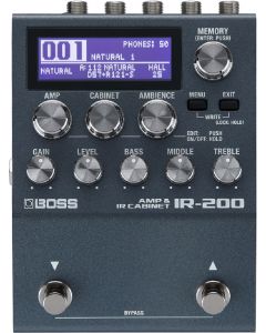 BOSS IR-200 Amp and Cabinet Processor Effects Pedal Black