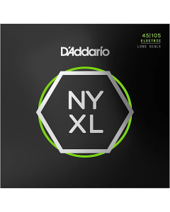 D'Addario NYXL45105 Nickel Wound Bass Guitar Strings - .045-.105 Light Top/Medium Bottom, Long Scale