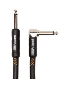 Roland BIC-10A-BK 1/4" StraightRight Angle Instrument Cable 10 ft. Black
