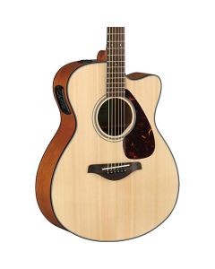 Yamaha FSX800C Small Body Acoustic-Electric Guitar, Natural TGF11