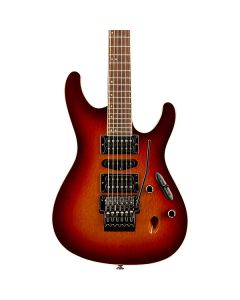 Ibanez S6570SK STB Prestige Electric Guitar. Sunset Burst with Case