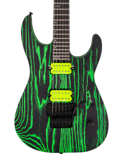 Jackson Pro Series Dinky DK2 Ash Electric Guitar. Ebony FB, Green Glow TGF33