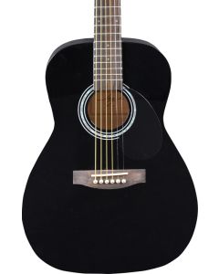 Jay Turser JJ43-BK-A Jay-Jr Series 3/4 Size Dreadnought Acoustic Guitar. Black