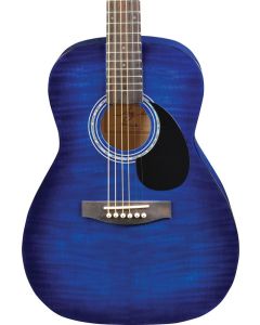 Jay Turser JJ43F-BSLB-A Jay Jr Series 3/4 Size Dreadnought Acoustic Guitar. Blue Sunburst