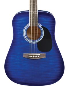 Jay Turser JJ45F-BLSB-A Jay-J 45F Series Dreadnought Acoustic Guitar. Blue Sunburst