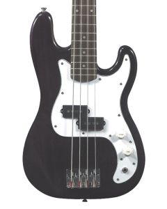 Jay Turser JTB-40-TBK Solid Body 3/4 Size Bass Guitar. Trans Black
