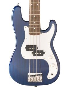 Jay Turser JTB-40-TBL Solid Body 3/4 Size Bass Guitar. Trans Blue