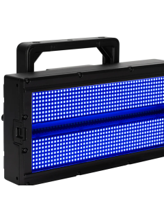 American DJ JOL698 Jolt Panel features a central strip of 48 x 5-Watt cool white SMD LEDs, surrounded on both sides by a total of 800 x 0.5-Watt RGB SMD LEDs