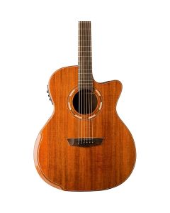 Washburn WCG55CE Comfort Deluxe 55 Series Grand Auditorium Cutaway Acoustic Electic Guitar. Koa