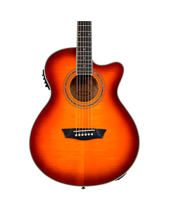 Washburn EA15ITB Mini Jumbo Acoustic-Electric Guitar Ice Tea Burst TGF33