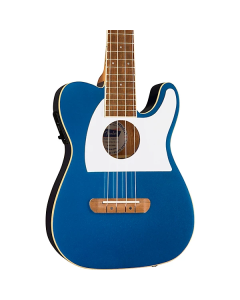 Fender Fullerton Tele Ukulele, Walnut Fingerboard, White Pickguard, Lake Placid Blue TGF33