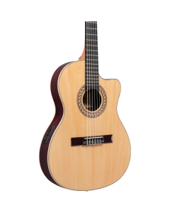 Ibanez GA Series GA34STCE Thinline Solid Top Classical Acoustic-Electric Guitar Natural