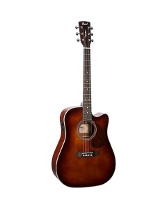 Cort MR500EBR MR Series Dreadnought Acoustic Electric Cutaway Guitar. Brown Burst