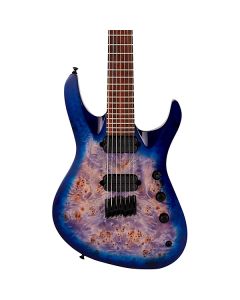 Jackson Pro Series Signature Chris Broderick Soloist Electric Guitar HT7P, Laurel Fingerboard, Transparent Blue