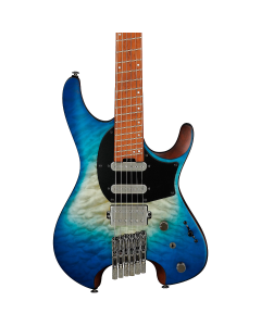 Ibanez Quest series QX54QMBSM Headless Electric Guitar Blue Sphere Burst Flat