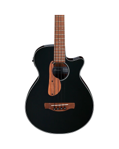 Ibanez AEG Series AEGB24E Acoustic Electric Bass Guitar Black High Gloss TGF33