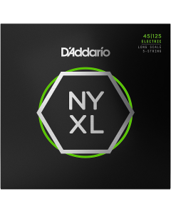 D'Addario NYXL45125 Nickel Wound Bass Guitar Strings - .045-.125 Light Top/Medium Bottom, Long Scale, 5-string