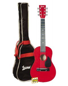 Lauren LAPKMRD 30in Acoustic Guitar Package. Red