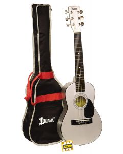 Lauren LAPKMSL 30in Acoustic Guitar Package. Silver