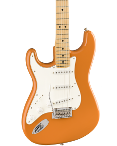 Fender Player Stratocaster Left-Handed Electric Guitar. Maple FB, Capri Orange