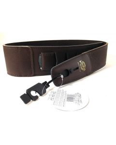 Lock-it 2.75" Leather Guitar Strap with Built In Strap Lock - BROWN