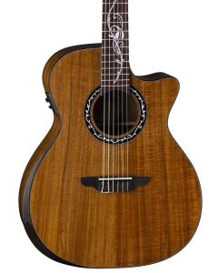 Luna Vineyard Koa Bevel Nylon Acoustic Electric Guitar