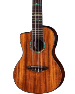 Luna UKE HTC KOA L Left-Handed Acoustic Electric Concert Ukulele. Koa