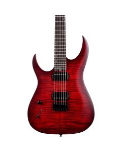 Schecter Sunset-7 Extreme Electric Guitar. Left Handed Scarlet Burst.  TGF33