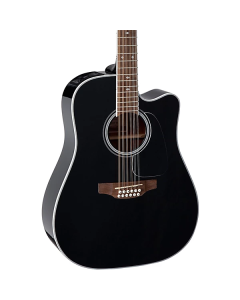 Takamine GD38CE Dreadnought Cutaway 12 String Acoustic Electric Guitar. Gloss Black