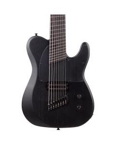 Schecter PT-8 Electric Guitar. MS Black Ops Satin Black Open Pore