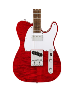 Squier Affinity Series Telecaster FMT SH Electric Guitar, Laurel Fingerboard, White Pickguard, Crimson Red Transparent