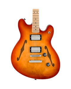 Squier Affinity Series Starcaster Deluxe Electric Guitar. Maple Fingerboard, Sienna Sunburst TGF33