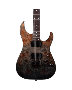 Schecter C-1 Standard Electric Guitar. Left Handed Black Fade Burst Burl.  TGF33