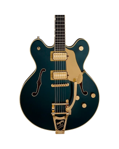 Gretsch Broadkaster LX Center Block Electric Guitar with String-Thru Bigsby and Gold Hardware, Ebony Fingerboard, Cadillac Green TGF33