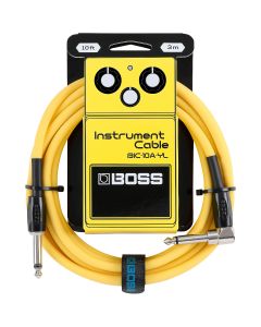 Roland BIC-10A-YL 1/4" StraightRight Angle Instrument Cable 10 ft. Yellow