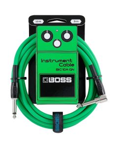 Roland BIC-10A-GN 1/4" StraightRight Angle Instrument Cable 10 ft. Green