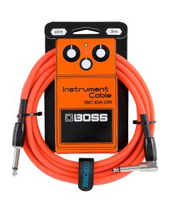 Roland BIC-10A-OR 1/4" StraightRight Angle Instrument Cable 10 ft. Orange