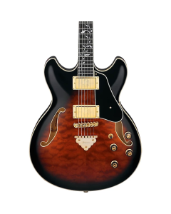 Ibanez AS93QMSP DBS Artcore Semi Hollow Electric Guitar. Dark Brown Sunburst TGF33