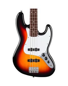 Fender Standard Jazz Electric Bass. Laurel Fingerboard, White Pickguard, 3-Color Sunburst