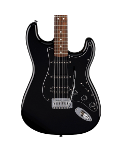 Fender Standard Stratocaster HSS Electric Guitar. Laurel Fingerboard, Black Pickguard, Black TGF33