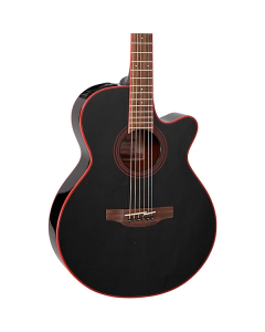 Takamine GF49CE LH CB FX Cutaway Left Handed Acoustic Guitar. Cosmic Black Sparkle
