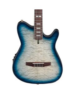 Ibanez FRH20QMNCTL Thinline Nylon String Acoustic-Electric Guitar - Cosmic Blue Starburst Low Gloss